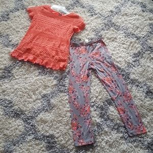 A two piece clothing for a girl